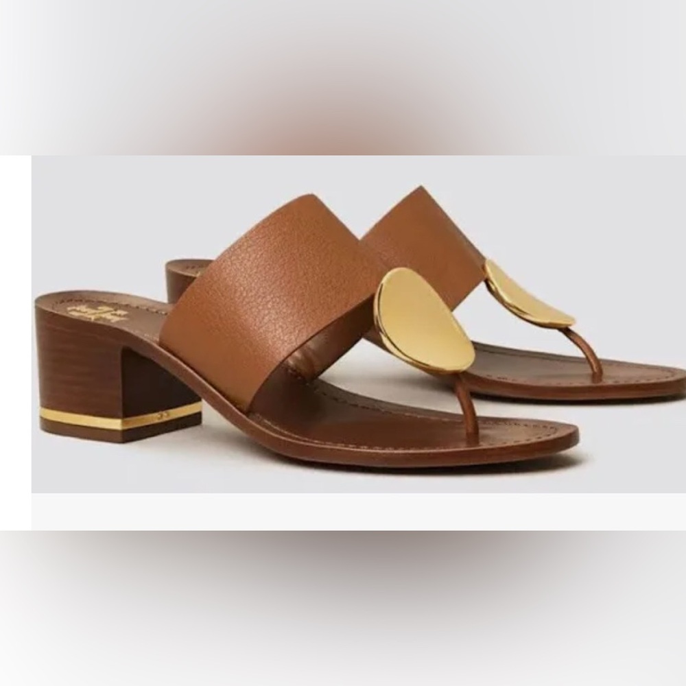 Good condition Tory Burch Patos Gold Disk Sandals